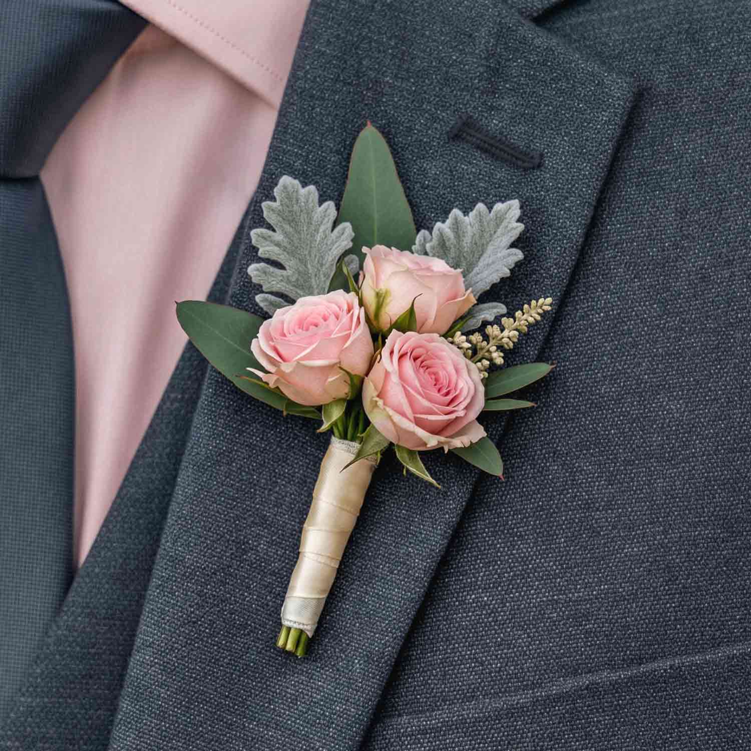Blush Elegance Buttonhole