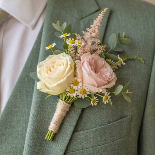 Blush Meadow Buttonhole