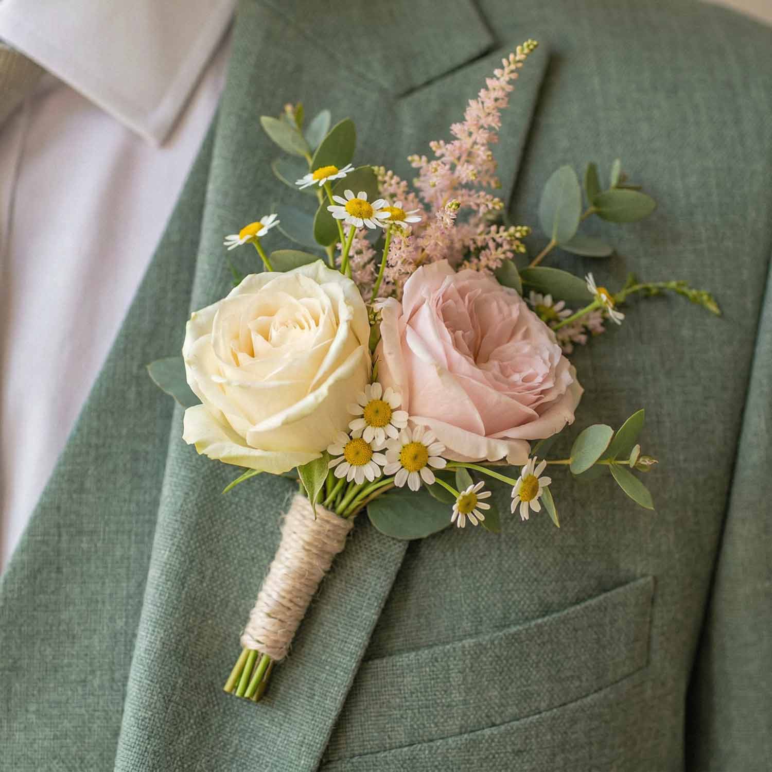 Blush Meadow Buttonhole