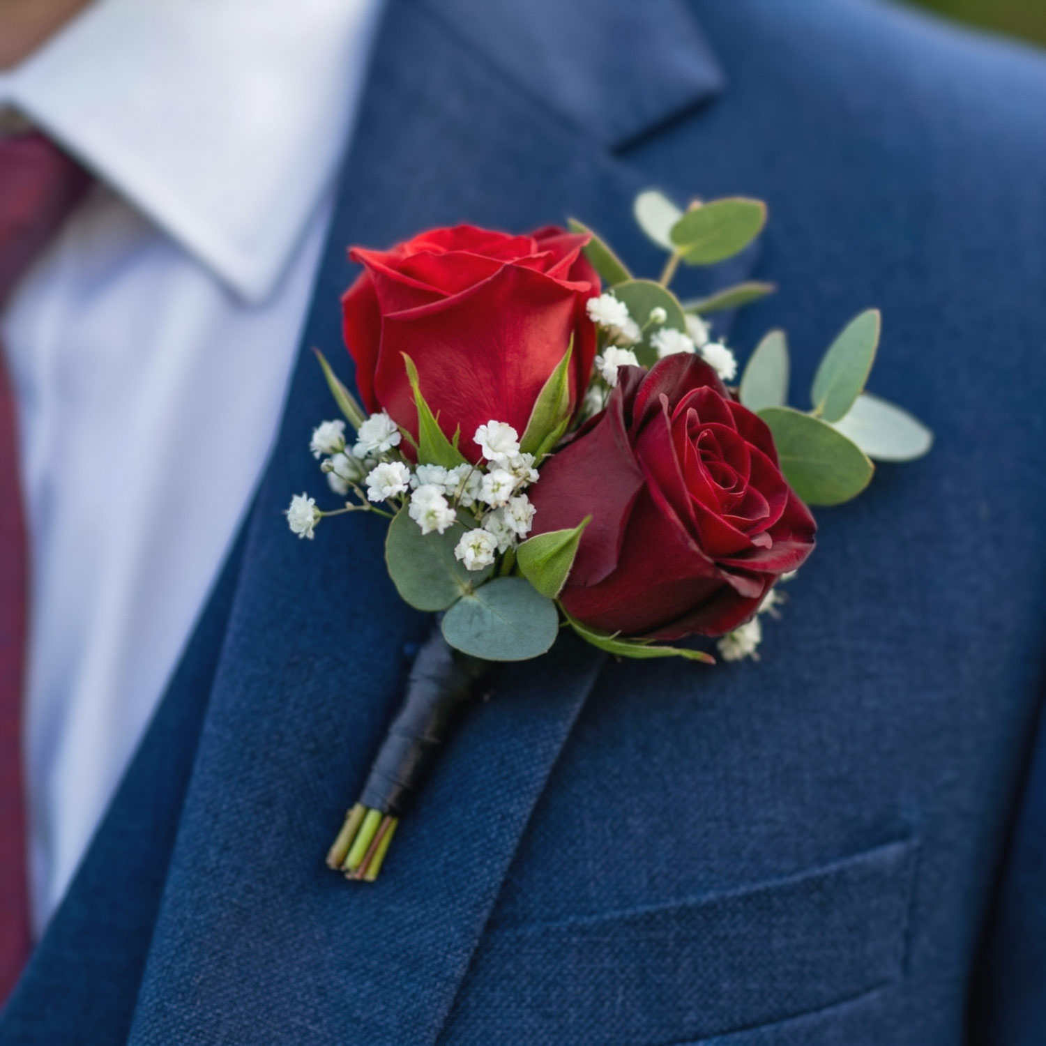 Crimson Promise Buttonhole