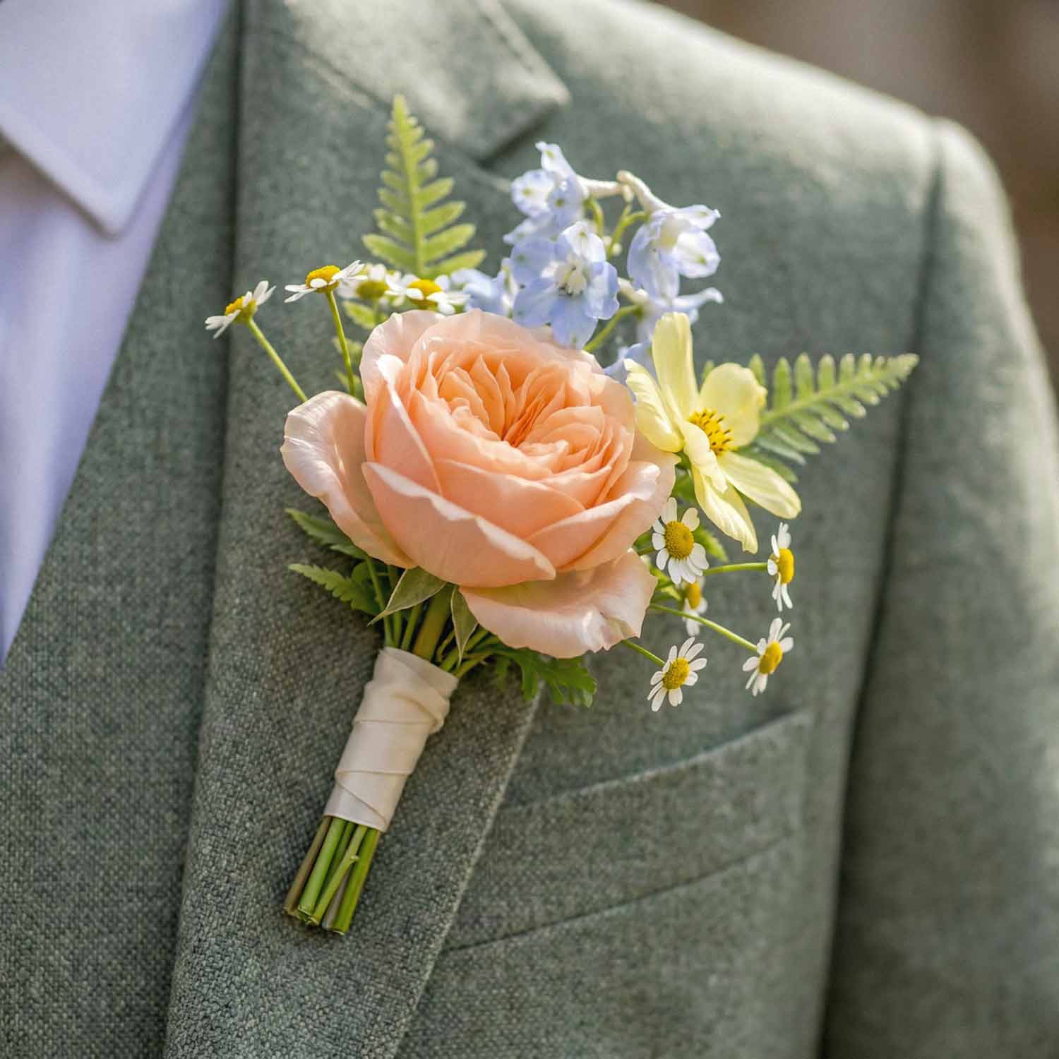 Pastel Garden Buttonhole