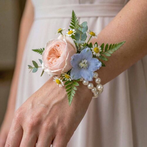 Pastel Garden Wrist Corsage