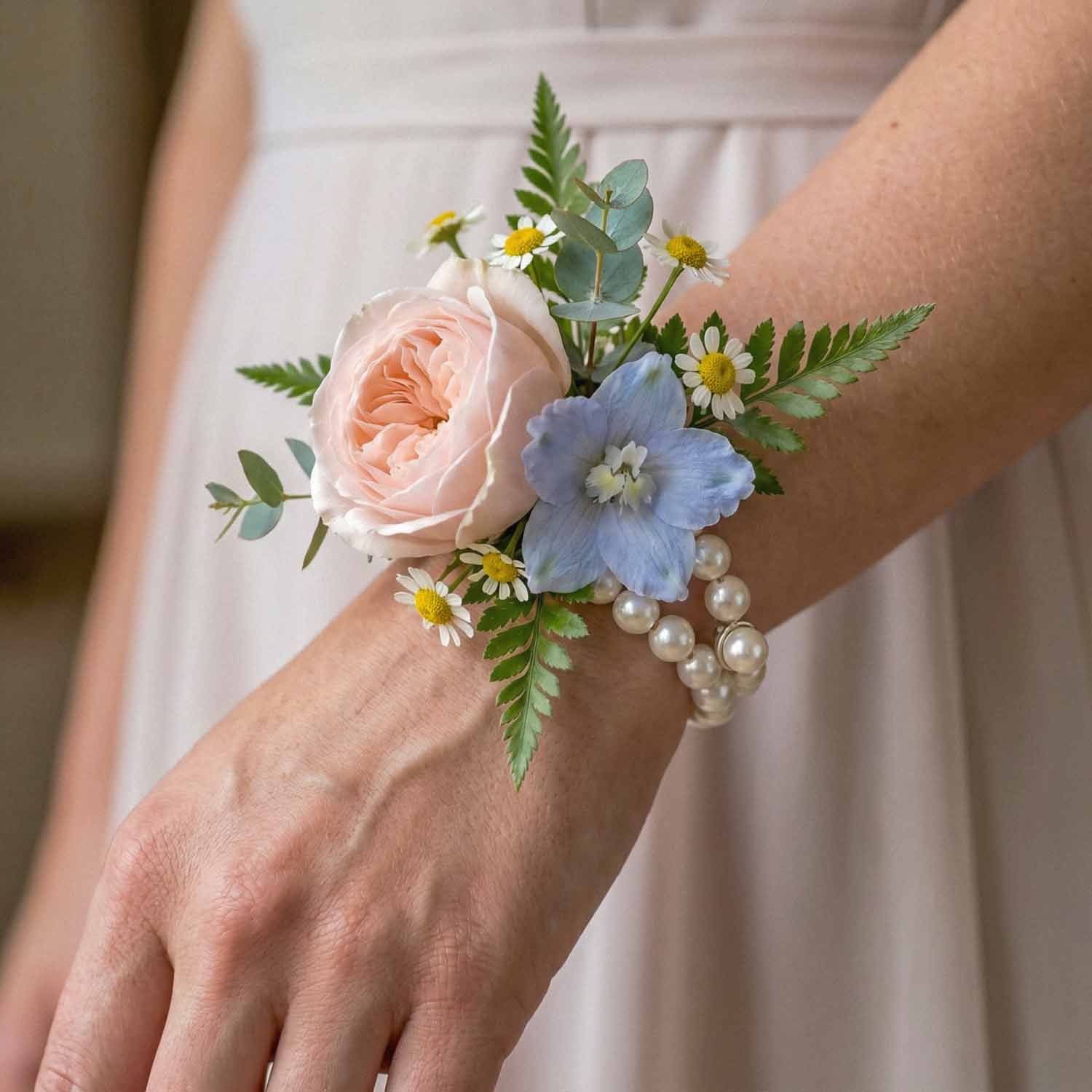 Pastel Garden Wrist Corsage