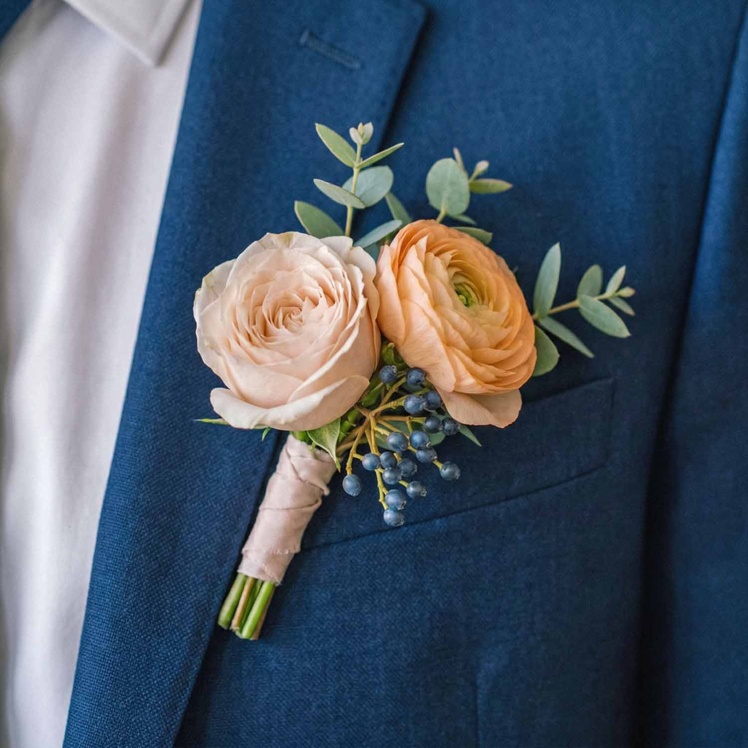 Peach Reverie Buttonhole