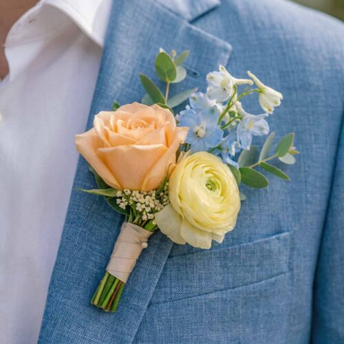 Peach Serenity Buttonhole