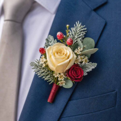 Winter Laurel Buttonhole