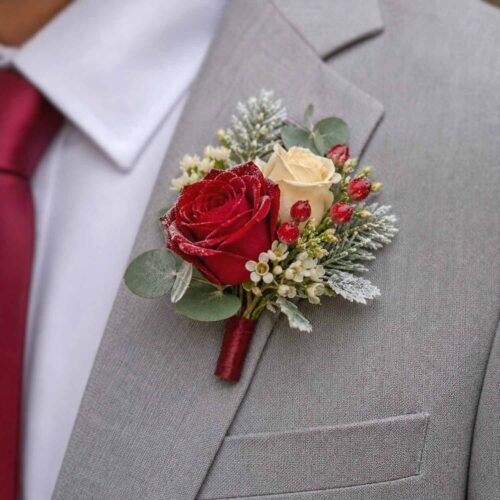 Winter Laurel Buttonhole