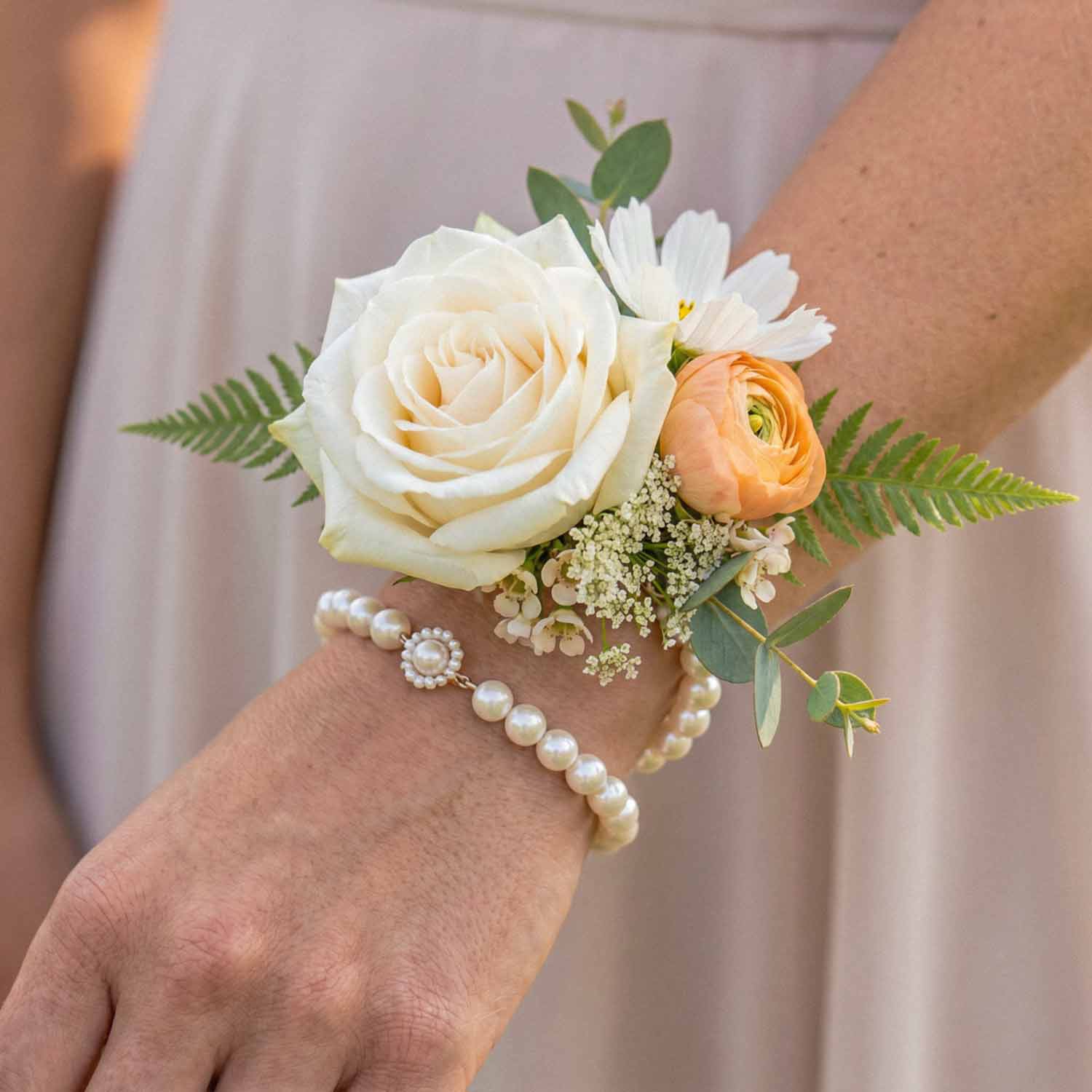 Apricot Meadow Wrist Corsage
