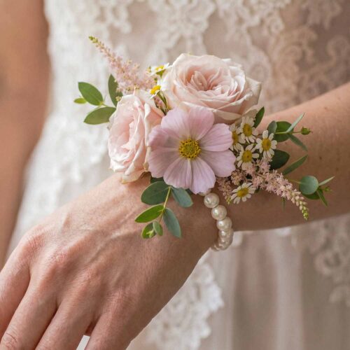 Blush Meadow Wrist Corsage