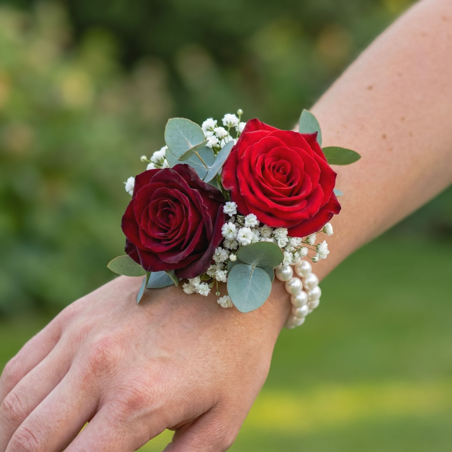 Crimson Promise Wrist Corsage