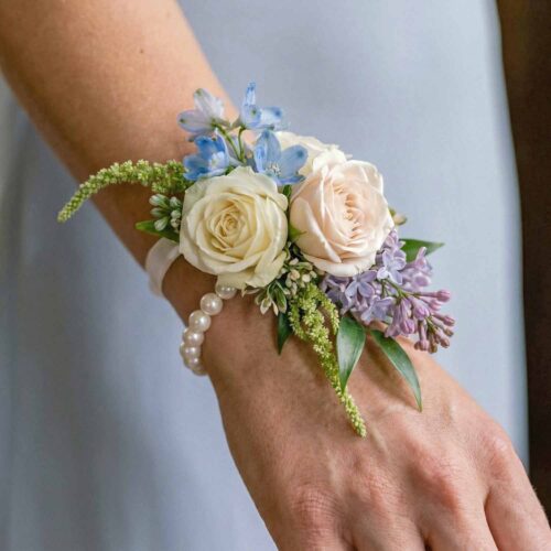 Opaline Cascade Wrist Corsage