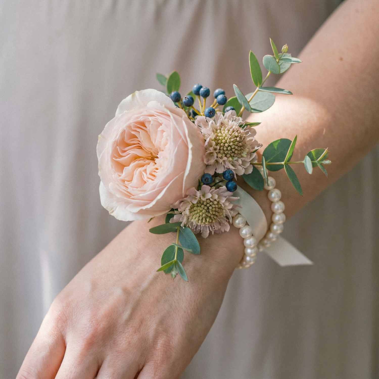 Peach Reverie Wrist Corsage