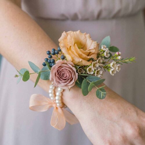 Peach Reverie Wrist Corsage