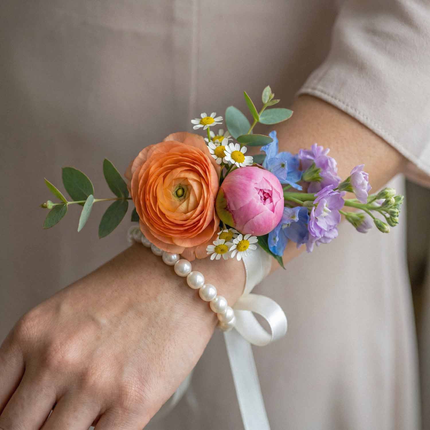 Sorbet Meadow Wrist Corsage