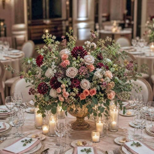 Bordeaux Belle Antique Urn Table Centrepiece