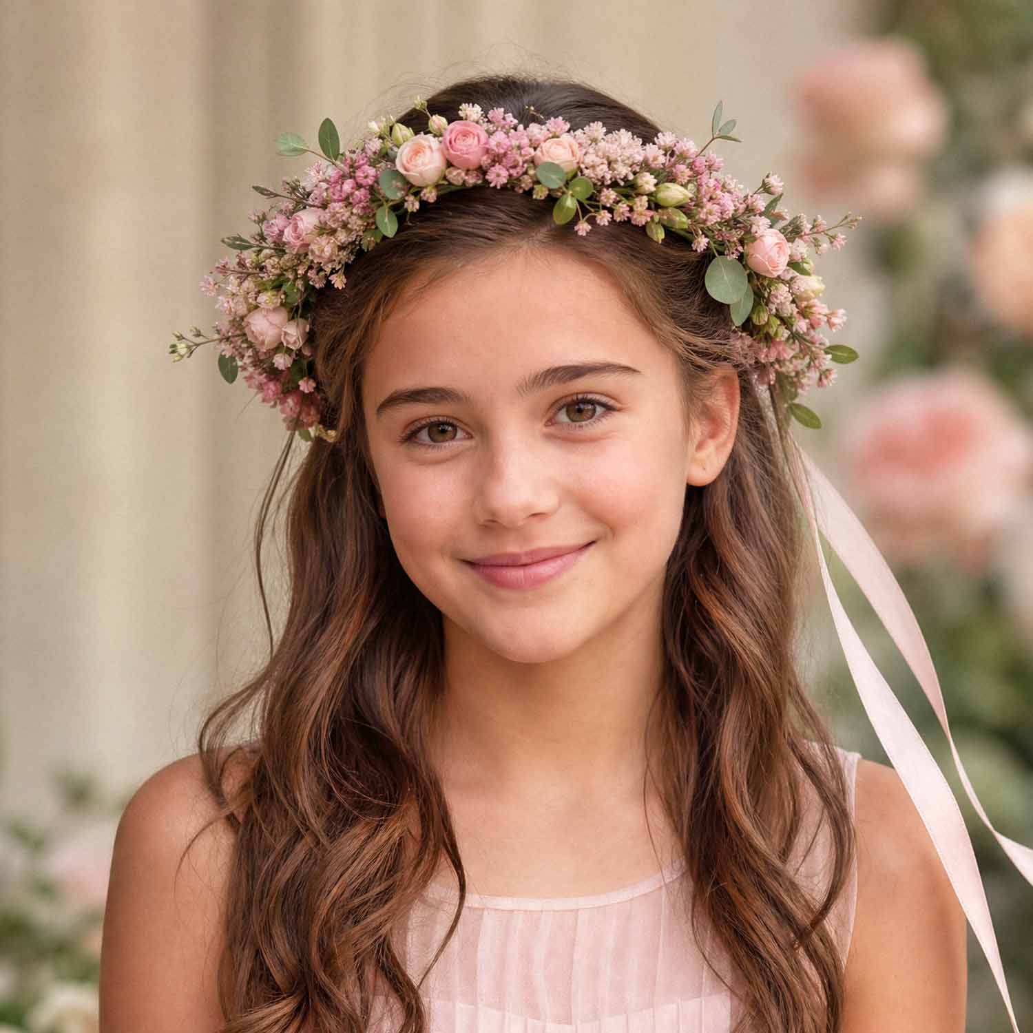 Blush & Pink Child Flower Crown