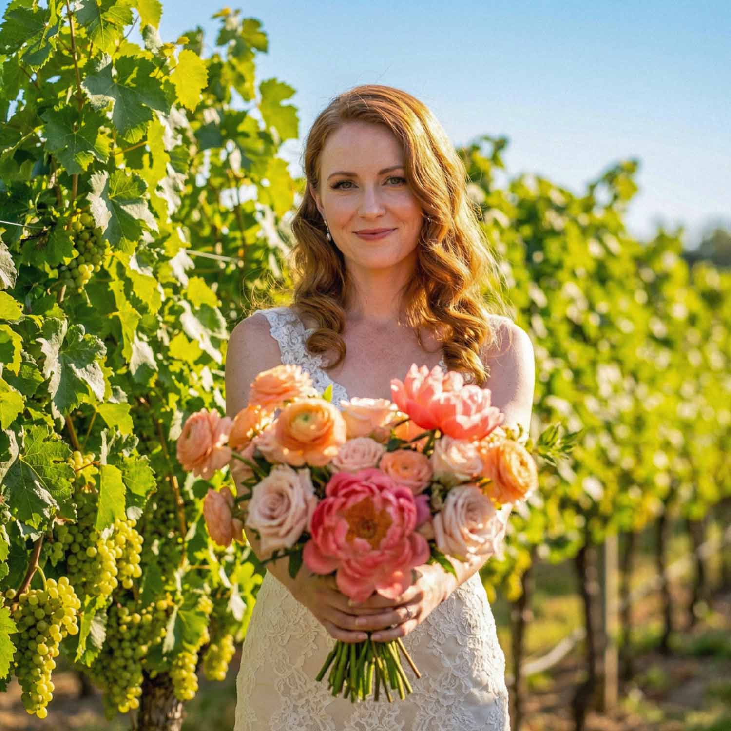 Coral Rhapsody Bridal Bouquet