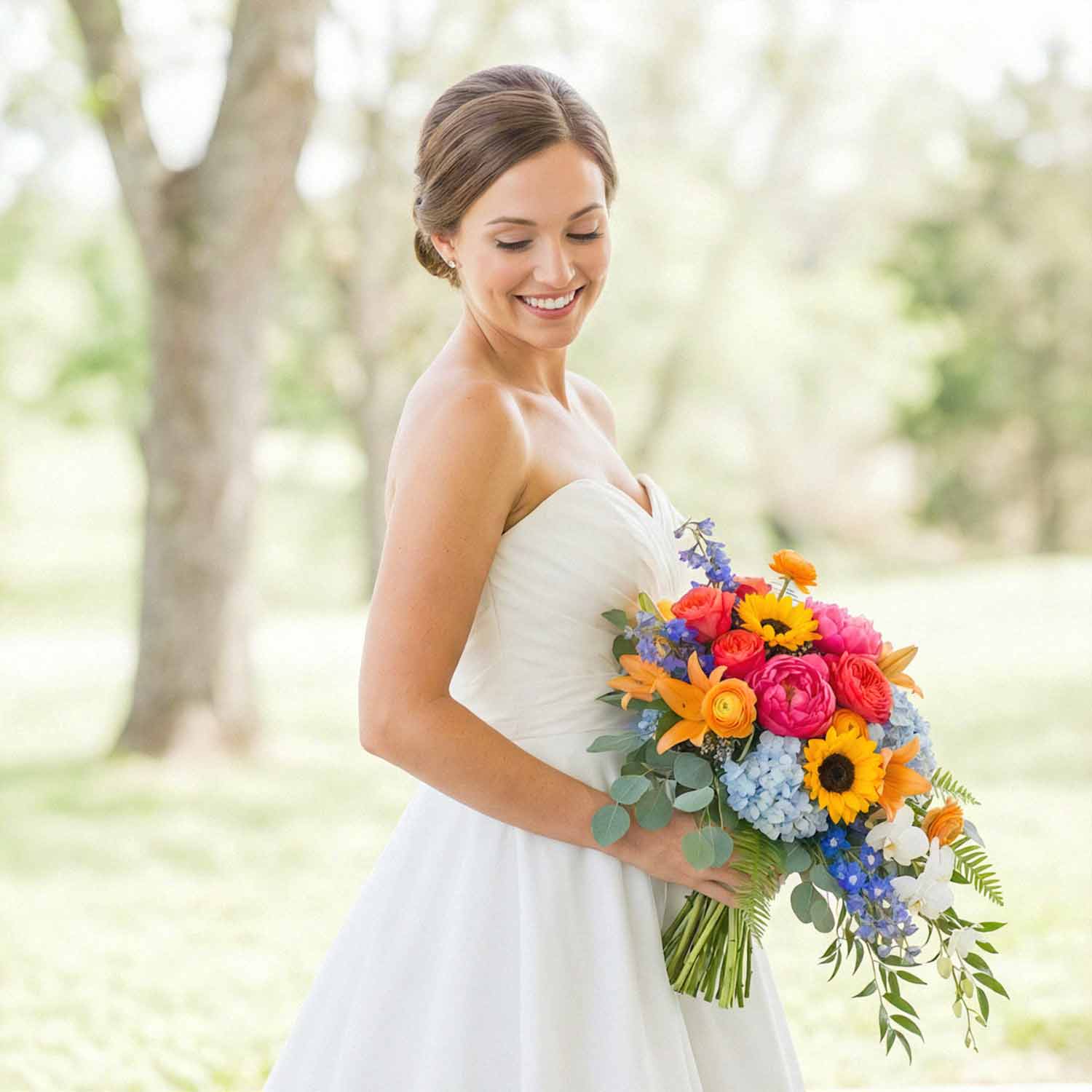 Rainbow Bliss Bridal Bouquet