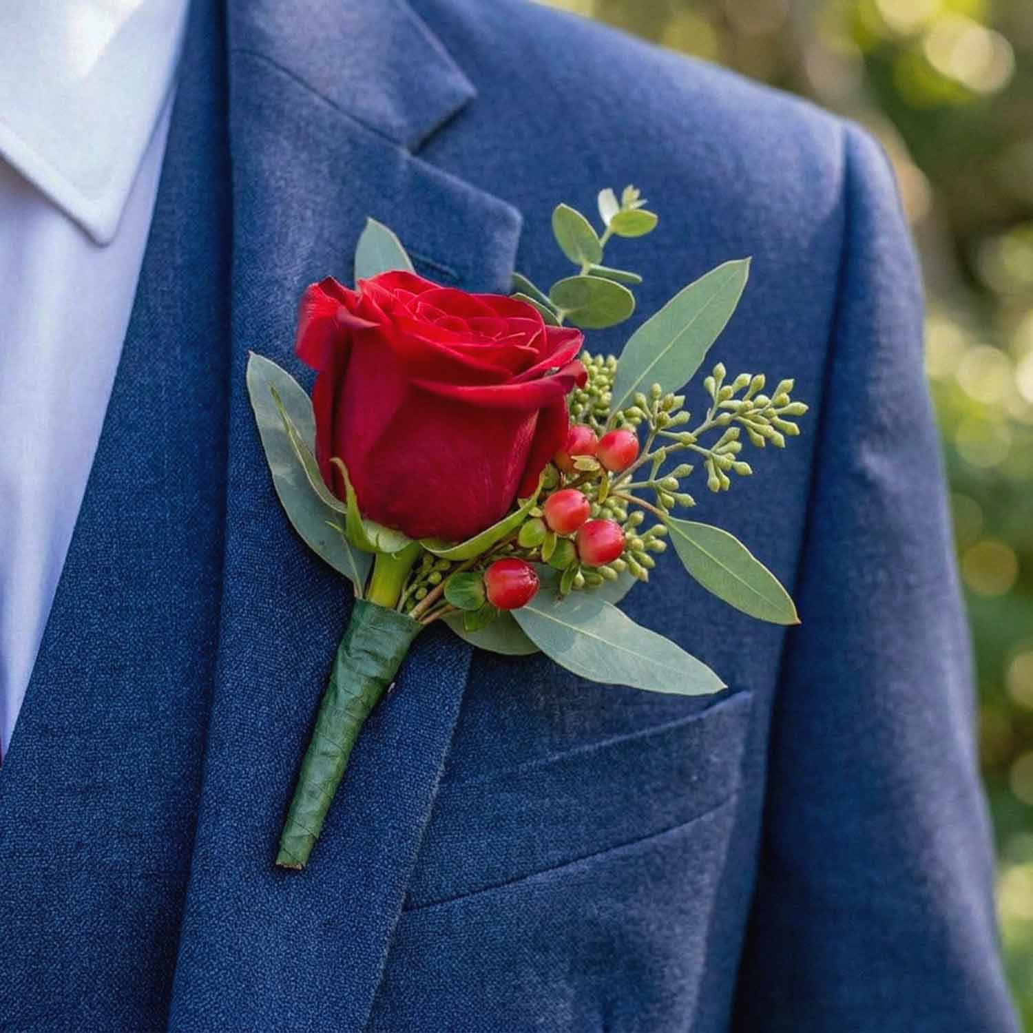 Ruby Devotion Buttonhole