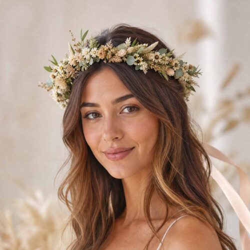 Champagne & Neutrals Adult Flower Crown