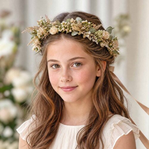 Champagne & Neutrals Child Flower Crown