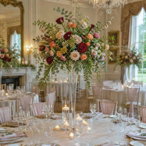 Bordeaux Belle Flute Vase Table Centrepiece