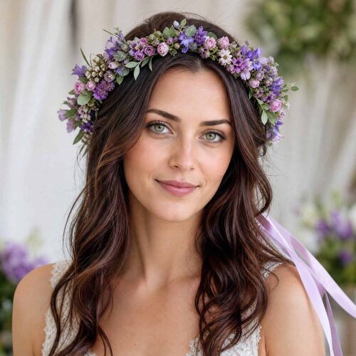 Lilac & Purple Adult Flower Crown