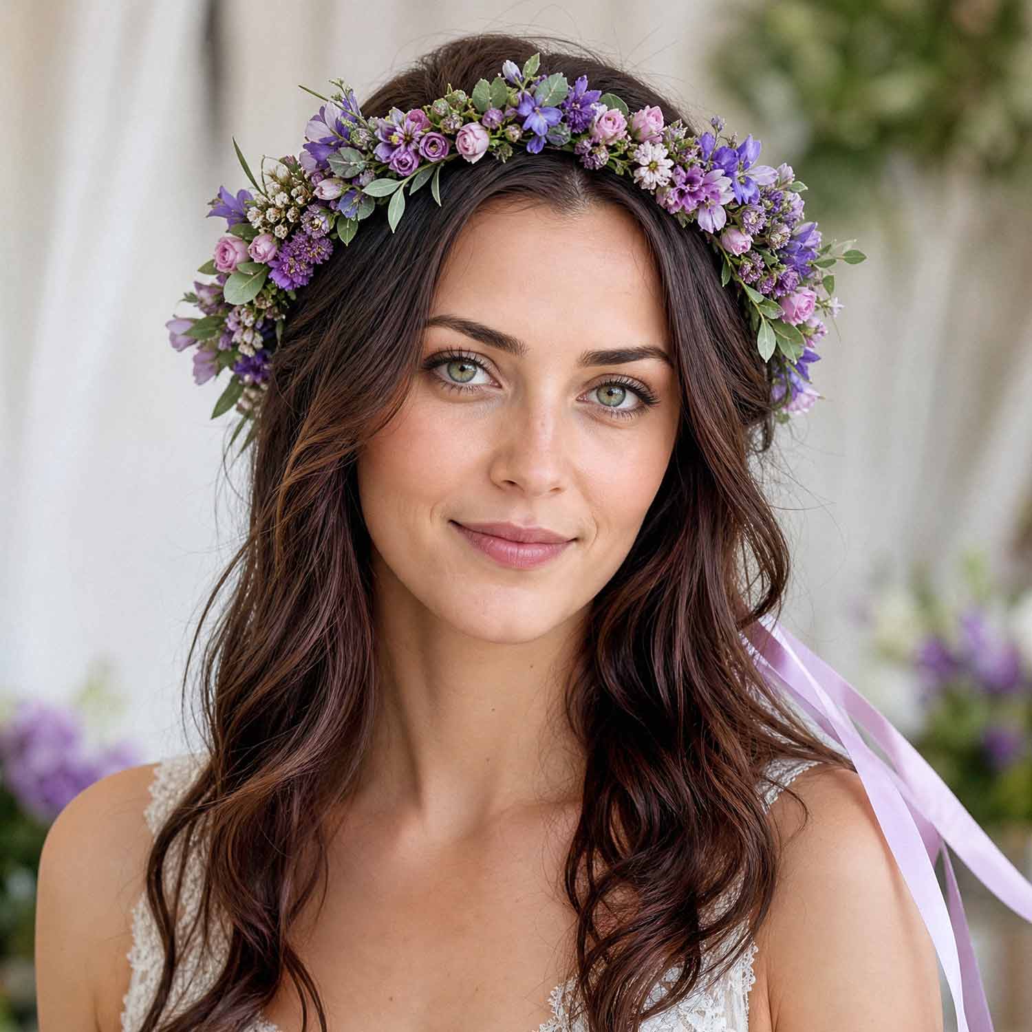 Lilac & Purple Adult Flower Crown