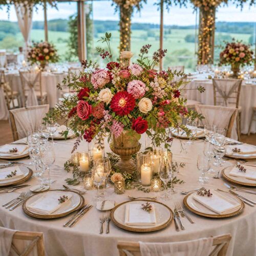 Kensington Bloom Antique Urn Table Centrepiece