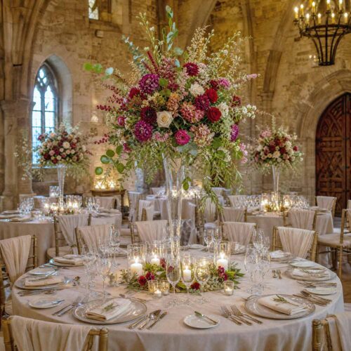 Kensington Bloom Flute Vase Table Centrepiece