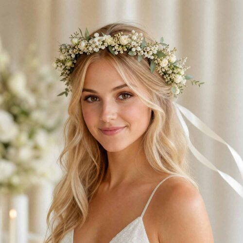 White & Ivory Adult Flower Crown