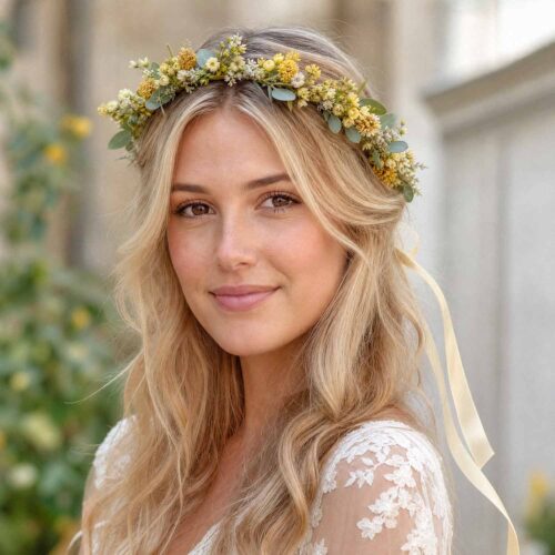 Yellow & Gold Adult Flower Crown