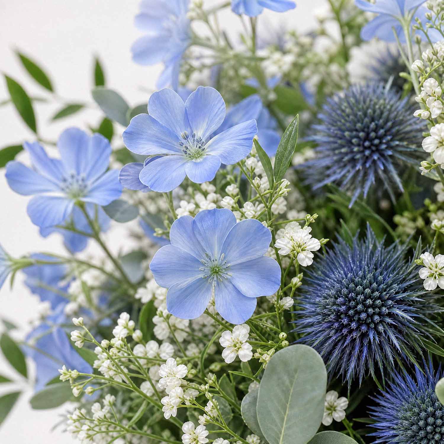 Blue & Navy Flower Girl Bouquet