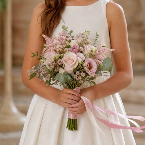 Blush & Pink Flower Girl Bouquet