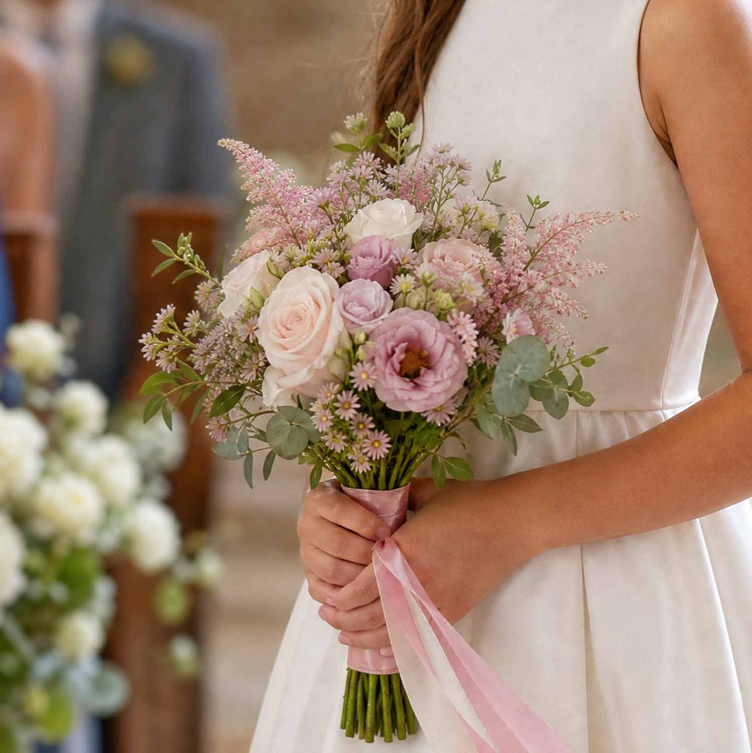 Blush & Pink Flower Girl Bouquet