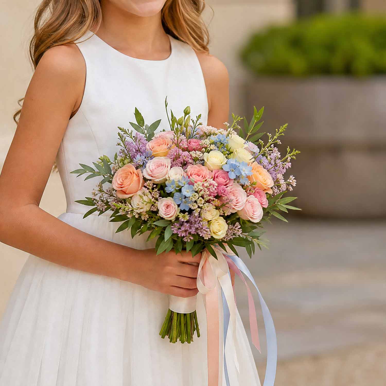 Colourful & Mixed Flower Girl Bouquet