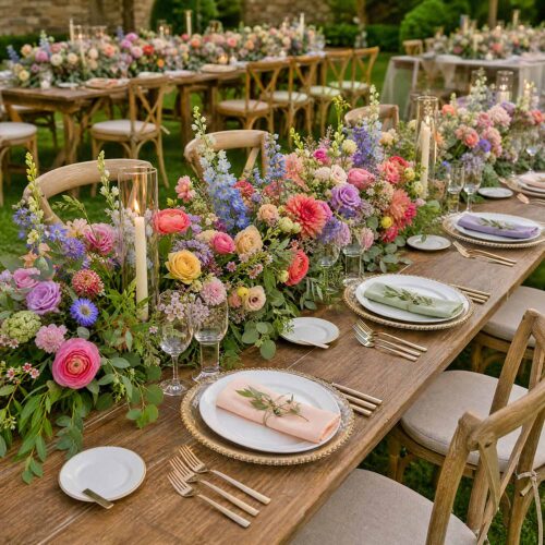 Colourful & Mixed Table Centrepiece Garland