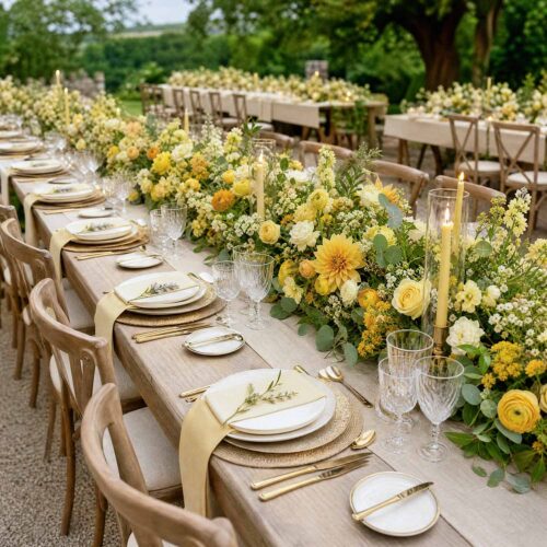 Yellow & Gold Table Centrepiece Garland
